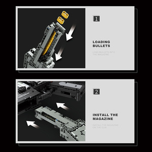 M416 Military <b>Building</b> Block Gun Launchable Educational Assembly <b>Model</b> MOC Compatible Construction Toy Electronic Design - Product Image 5