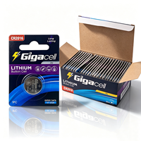 Batterie au lithium bouton CR2016 3V à haute capacité et à prix avantageux pour télécommande/machine de point de vente, 5 pièces/boîte blister