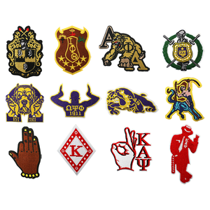 Ferro su bulldog e gorilla con toppe ricamate da confraternita/confraternita, toppe a trasferimento termico su giacche, felpa con cappuccio e borse - Product Image 2