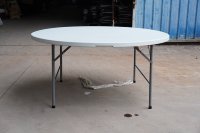 Table de banquet ronde pliante robuste de 6 pieds pour la restauration hôtelière, les événements extérieurs, les fêtes et les réceptions de mariage