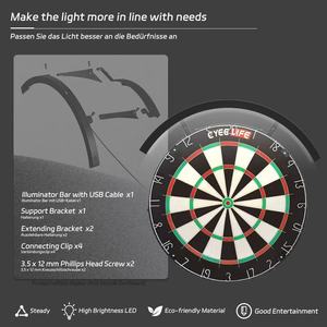 For Professional Steel Dartboard LED Lighting System <b>Darts</b> Accessories 2 Pieces and Easy to Install ZD08B - Product Image 3