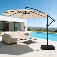 Parasol de terrasse grand format 3M Easy Push résistant aux UV pour l'extérieur