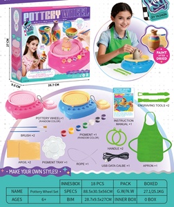 Kit Completo <span class=keywords><strong>de</strong></span> Cerámica AiJH, Suministros <span class=keywords><strong>de</strong></span> Arte y Manualidades para Niñas y Niños, Torno <span class=keywords><strong>de</strong></span> Cerámica, Juguetes Creativos <span class=keywords><strong>de</strong></span> Pasta para Modelar - Product Image 5