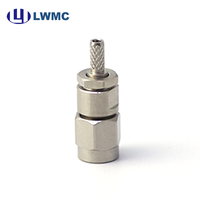 Conector RF LWMC SMA Macho para Cable RG316, Chapado en Oro, Pedido al por Mayor, hasta 12.4GHz, Cuerpo SUS303, PIN para Soldar