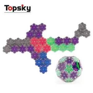 Creativo 32 pezzi Geode magnetico Fidget sfera giocattoli pentagonali magnetici blocchi da costruzione Set giocattoli magnetici da scrivania antistress