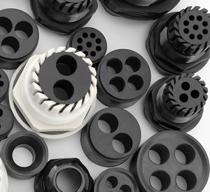 Nhiều lỗ Cable gland chèn cắm CE ROHS không thấm nước IP68 M loạt nhựa Nylon Cable gland với rainproof Vòng cao su - Product Image 5