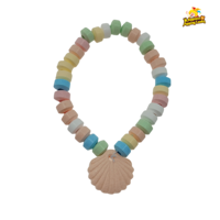Collier fantaisie personnalisé avec perles colorées en forme de fruits et bonbons, accessoire de fête, bijoux perlés, collier clown bonbon