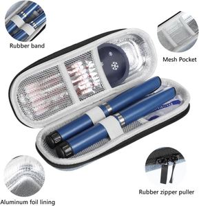 Sac isotherme pour insuline avec logo personnalisé, en EVA, avec pack de glace réutilisable, sac de refroidissement pour stylo à insuline, étui de transport médical pour le stockage des médicaments pour diabétiques - Product Image 5