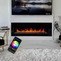 humidifier colorful fog mist app control color smart water addition 3D water vapor electric fireplace for living room decoration