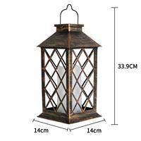 Lampe solaire LED de style européen, petite lampe en ABS en forme de bougie, décoration de Noël pour cour, pelouse et jardin