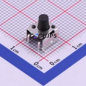TS-1045-A8B3-D2 Tactile Switch SMD Switch Single Pole Single Throw Round Button 2.5N Horizontal Mount - Product Image 1