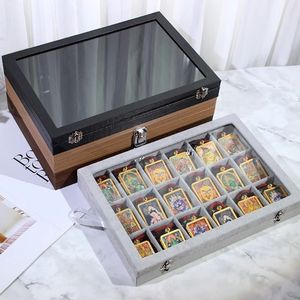 Thangka Storage Box Rectangular Wooden <b>Display</b> <b>Case</b> With Lid For Dust Protection Desktop Use 6 Layer Organizing Box - Product Image 4