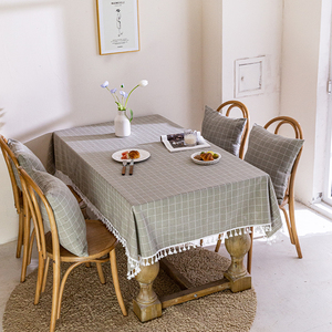 Bền hiện đại DệT Kim Thêu Trắng lanh hình học Khăn Trải Bàn vuông lưới thiết kế 1PC tùy chỉnh chống ẩm từ Trung Quốc - Product Image 3
