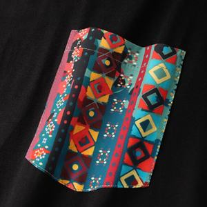 OEM Casual Cotton Blend Custom Logo Regular Fit O-Neck Pocket Men Tee - Product Image 3