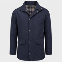 Blouson bomber imperméable pour homme en coton 100% - Fermeture éclair - Streetwear