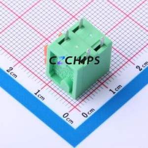 DB142V-5.08-2P-GN Spring Terminal Block Through hole Component (THT),P=5.08mm Connector 1x2P 5.08mm Green Through Hole - Product Image 2