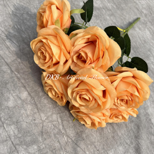 Vente en gros d'usine, fleurs artificielles personnalisées, fleurs artificielles en gros, décorations de mariage, petites roses - Product Image 4