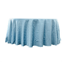 Nappe en tissu polyester bleu poussière de 120 à 132 pouces, nappe jacquard pour mariage, fête, banquet, événements, hôtel, restaurant