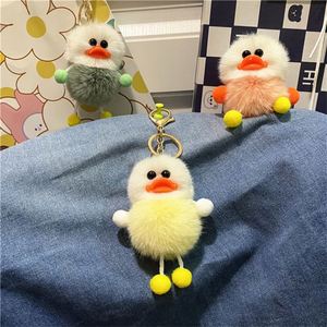 Hot Selling Plush Doll <b>Key</b> <b>Chain</b> Ugly Cute Duck Cartoon Animal Keychains Bag Pendant for Children Kids Present Gift - Product Image 6