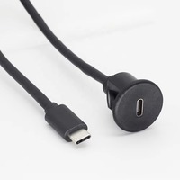Cable de Extensión USB 3.1 2.0 3.0 USB-C a Tipo C Hembra, para Montaje en Panel, Escritorio
