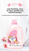 Lessive liquide concentrée 5kg à la mousse de rose parfumée, haute qualité, parfum naturel longue durée, décontamination puissante pour vêtements