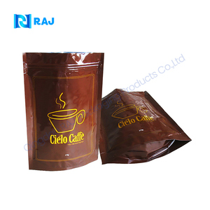 Tùy chỉnh túi nhựa Cà phê túi niêm phong 250 gram 500g 1kg đứng lên dây kéo túi bao bì hạt cà phê - Product Image 1
