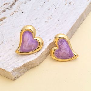Elegantes Pendientes de Acero Inoxidable con Forma de Corazón para Mujer, Chapados en Oro Rosa, Antialérgicos, <span class=keywords><strong>Precio</strong></span> de Mayoreo Directo de Fábrica - Product Image 2