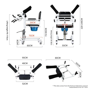 Silla de ruedas elevadora hidráulica multifuncional para el cuidado de la transferencia de pacientes Características de transferencia de ducha Equipo de seguridad para el baño - Product Image 6
