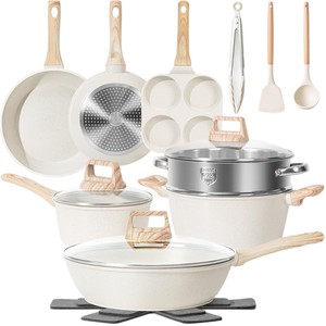 Juego de Utensilios de Cocina de 5 Piezas de Granito y Mármol Antiadherente <span class=keywords><strong>con</strong></span> Mango Desmontable para Cocina Doméstica - Product Image 3