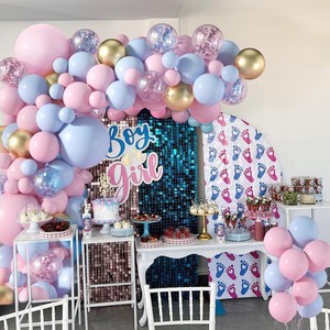 Nouvelle Tendance 2022 : <span class=keywords><strong>Kit</strong></span> de Décoration <span class=keywords><strong>Arche</strong></span> de Ballons en Latex Blanc et Bleu (129 pièces) - Product Image 3