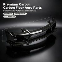Pièces de structure automobile en fibre de carbone sèche CNC personnalisées, kit carrosserie avec séparateur avant et diffuseur, finition brillante/mate