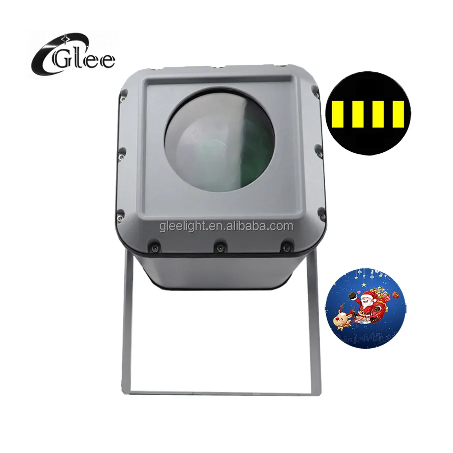 GLEE 200W-500W LED ZOOM 9-55degree Exterior Waterproof Gobo Logo Image Advertising Rotator projection Projector