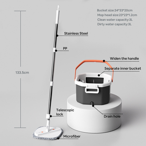 HOLAMOPA Nuovo Design Mop Piatto <span class=keywords><strong>per</strong></span> Pulizie Domestiche con Secchio a Doppia Camera <span class=keywords><strong>per</strong></span> Separazione Acqua Sporca e Panno in Microfibra <span class=keywords><strong>per</strong></span> la Vendita al Dettaglio - Product Image 3