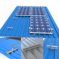 Système d'installation de rail coulissant en métal photovoltaïque solaire réglable en aluminium pour toiture et abri de voiture