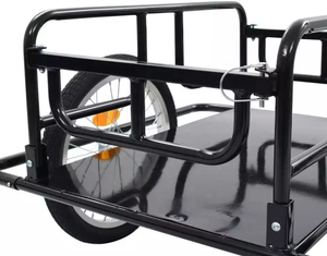 Chariot de jardin pliant en acier avec roues de chariot Chariot de magasinage pour les voyages à la plage et le stockage d'outils Certifié GS