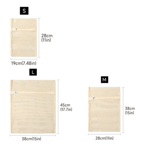 Túi giặt đồ bằng vải lưới cotton hữu cơ thân thiện với môi trường, in logo tùy chỉnh, dùng đựng đồ lót, đồ dùng du lịch - Product Image 2