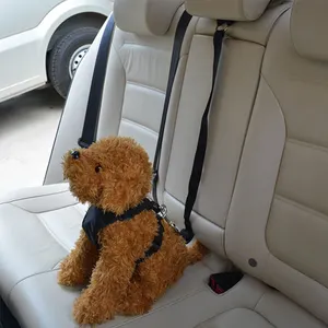 Appuie-tête de voiture Fils de sécurité réglables Harnais de ceinture de sécurité pour véhicule Sangle de siège pour chien et chat