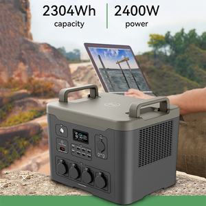 Station d'alimentation portable 2400W avec batterie au lithium Lifepo4, générateur solaire MPPT, charge AC/DC/voiture pour le camping en plein air et les situations d'urgence - Product Image 3