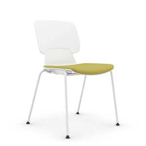 Chaise en maille verte, noire et grise au design moderne et simple, portable et empilable pour les réunions, les formations ou les conférences - Product Image 1