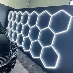 110 V Akku 8ft * 16ft LED Auto Detail lierungs licht für Werkstatt maßge schneiderte sechseckige Decken leuchte