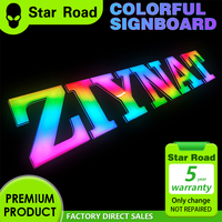 Signalisation lumineuse colorée Logo Lightbox couleur mur de fond personnalisable extérieur