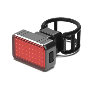 机械定制BK820智能刹车夜间骑行灯COB LED USB可充电自行车后自行车灯