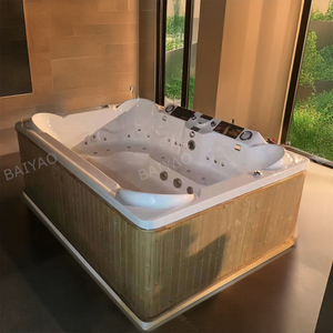 BY-5011 Lazy Spa Gran Exterior Independiente Hidromasaje Exterior Bañera Jakuzzy <span class=keywords><strong>Piscina</strong></span> de Hidroterapia <span class=keywords><strong>con</strong></span> Yacusi Jacuzzi al aire libre - Product Image 1