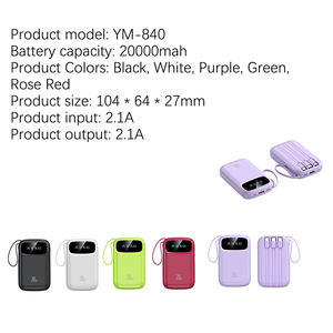 Маленький милый дорожный внешний аккумулятор с быстрой зарядкой PD 20 Вт 22,5 Вт цветной мини аварийный мобильный телефон 10000 мАч <span class=keywords><strong>Power</strong></span> <span class=keywords><strong>Bank</strong></span> - Product Image 3
