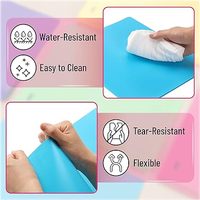 Carpetas de Plástico con Bolsillos, Paquete de 6 Carpetas para Documentos con Ranura para Tarjetas de Visita, 2 Carpetas con Bolsillos, Material Escolar para Oficina