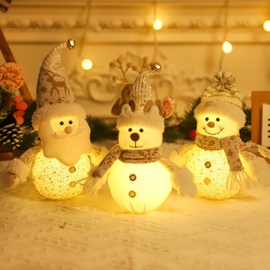 Christmas Table Decorations 10 Inch Lighted <strong>Snowmen</strong> Figurines Light up Snowman Holiday <strong>Present</strong> Battery Operated Xmas Gifts - Product Image 1
