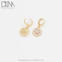 Perhiasan Set Emas 18k Bentuk Bunga Cantik Grosir Cina, Perhiasan Zirkonia