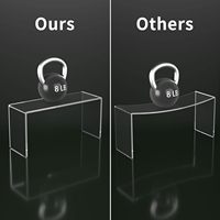 Présentoir Organisateur Moderne à 3 Niveaux en Acrylique Transparent Pré-assemblé Écologique pour Amiibo, Desserts et Bijoux
