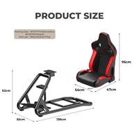 Cockpit de simulateur de course en métal, fabrication chinoise, cadre stable compatible Fanatec Moza Direct Drive, OEM&ODM personnalisé, version anglaise globale