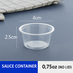 Tasse à sauce jetable en plastique ronde épaissie assaisonnement sauce à tremper boîte d'emballage à emporter petite boîte à lunch en gros - Product Image 4